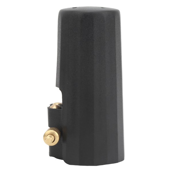 Altsaxofon Munstycksset PU Läder Ligatur Fäste Plastlock Vit Förpackning JS01