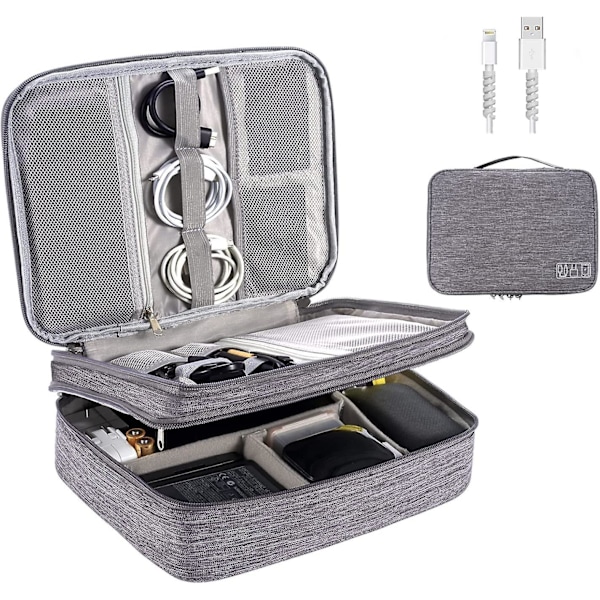 Waterproof Portable Cable Box for Tablet, External Hard Drive, Charger, Cable Accessories, Adapter, Memory Card, USB Cable