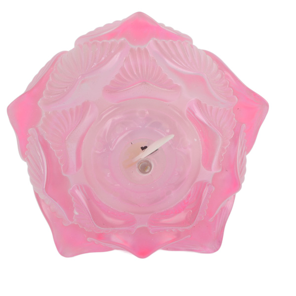 LED Blomlampa Imitationsglas Gult Ljus Elektronisk Ljus Lotusblomma Dekor för Hemmakontor Rosa