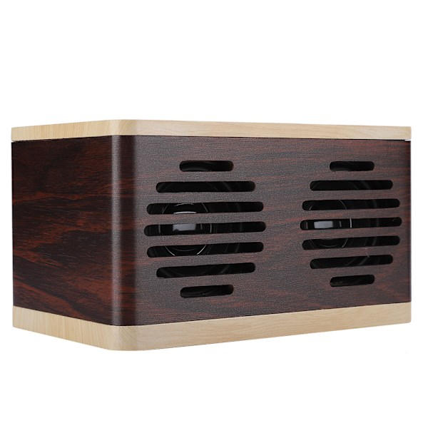 D7 Träsplicing Portabel Subwoofer Mini Bluetooth-högtalare med Ljud- och Laddningskabel