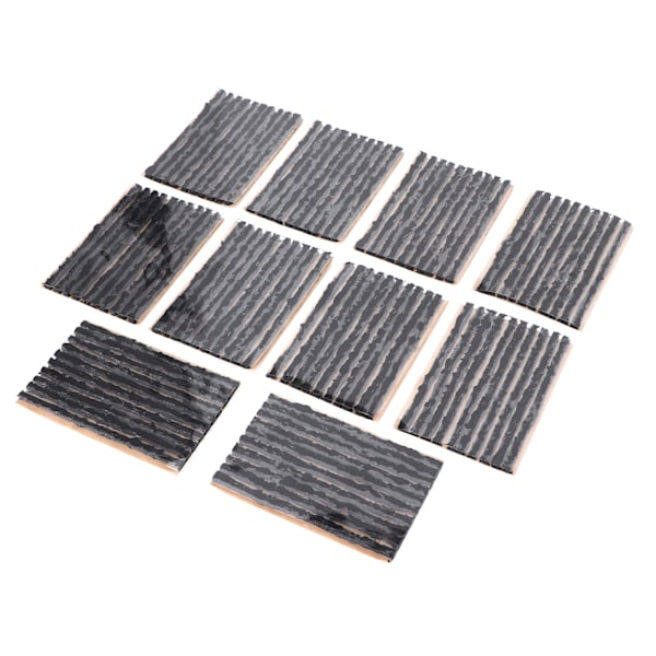 100 st 100x3mm Däckreparationspluggar Tublösa Däck Gummitätningsremsa Punktering Reparation för Bil Motorcykel Svart