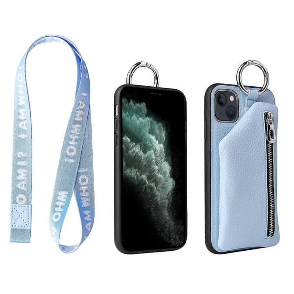 Pung etui iPhone 13 etui, iPhone 13 etui, blå
