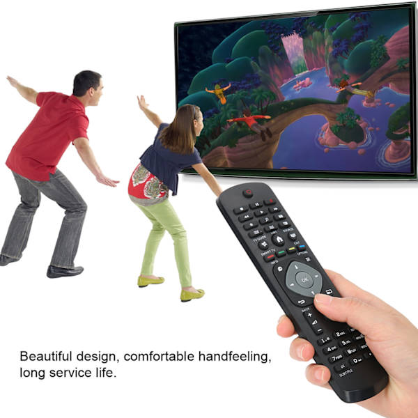 Premium ABS Fjernkontroll Erstatning Passer for Philips TV YKF347‑003