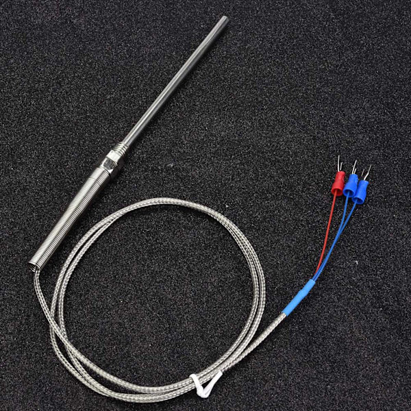 M8 Gevind PT100 Platin Resistor Termoelement 100mm Probe Temperatur Sensor Wire 0-400℃ (1 m)