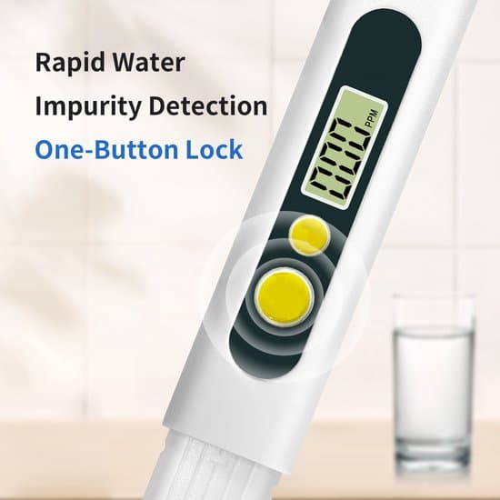 Digital TDS Water Quality Tester - Measuring Range: 1–9990 ppm — White