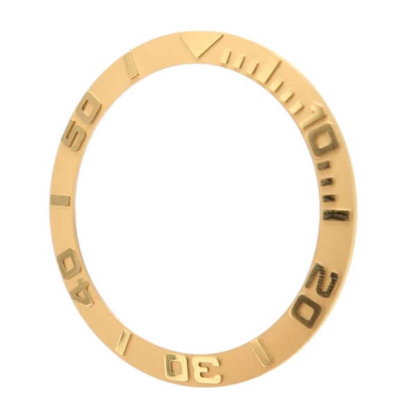 Ur Bezel Insert 38 mm keramisk præget ciffer Ur Bezel Ring Udskiftning af tilbehørsdele til reparatør Guld