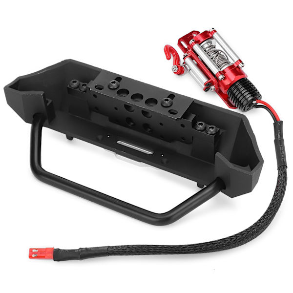 Främre Stötfångare Manuell Vinsch Uppgraderingskit Tillbehör Passar för TRX4/SCX10 1/10 RC Crawler Bil