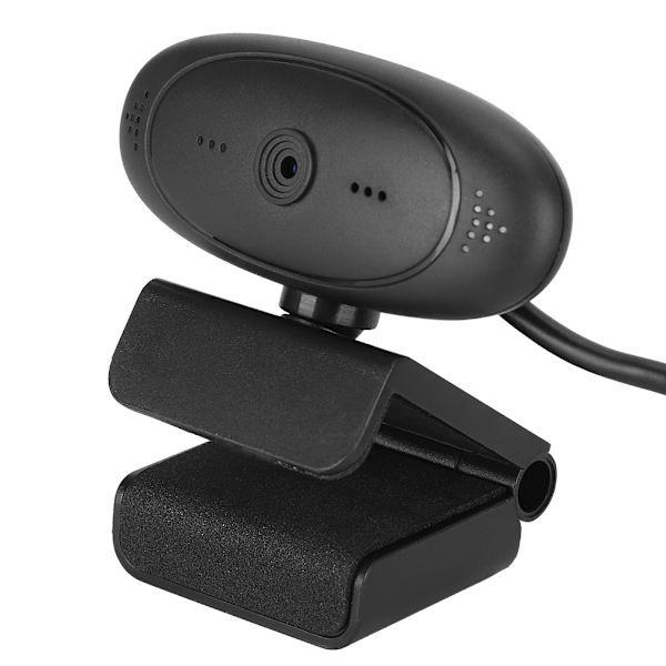 PC Kamera Webbkamera HD 1080P Datortillbehör Inbyggd Mikrofon för Videokonferens (Svart)