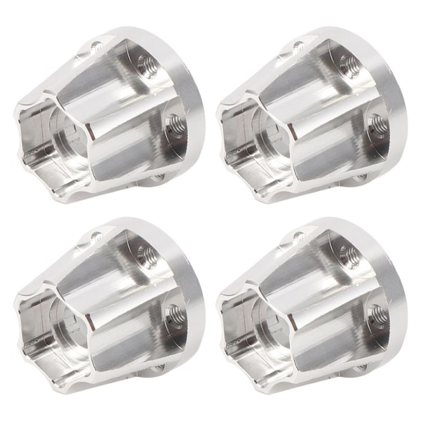 4 stk. 1.9-tommers Sølv Hjul Hex Hub i Aluminiumlegering Passer for SCX10 1/10 RC Bilmodell 20mm