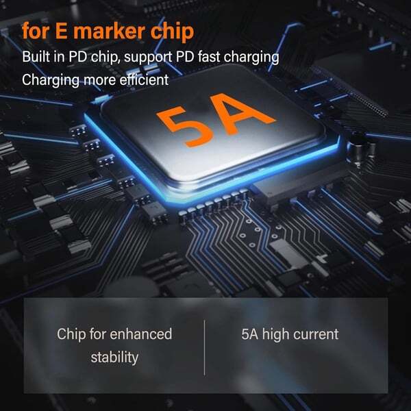 USB-C til DC 4.5x3.0mm-adapter 100W 12-20V for HP bærbare datamaskiner