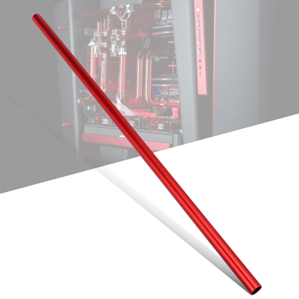 14mm Aluminiumlegering Hard Rør Tilbehør for Datamaskin PC Vannkjølingssystem Rød