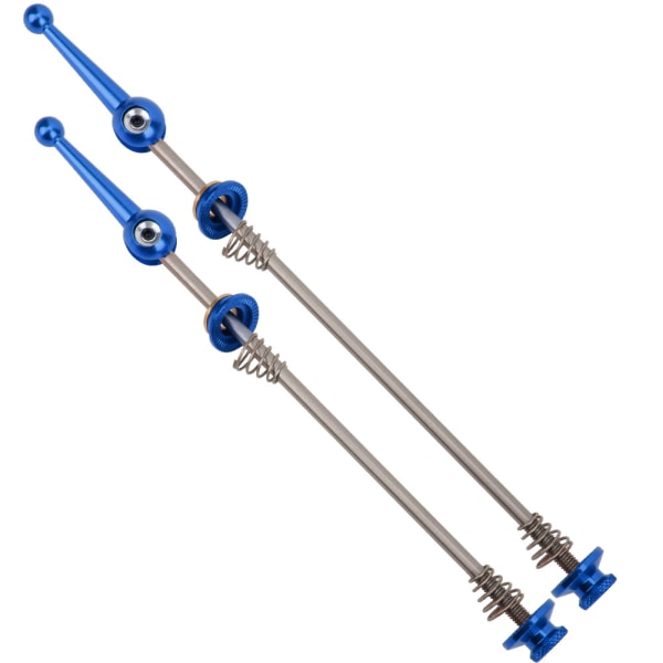 Hurtigudløsnings Spændeske Mountainbike Titanium Skaft Titanium Legering Foldbar Hjul Sæt Blå