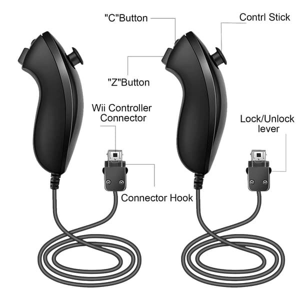 Control joystick game controller replacement compatible with Wii nunchaku control 0.15