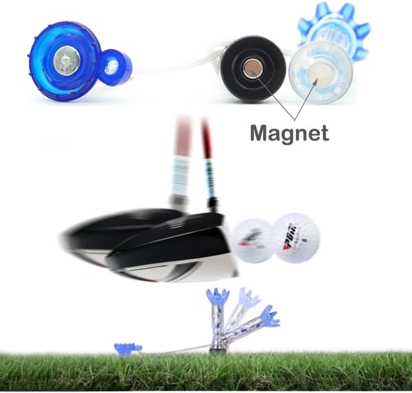 3\"/80mm Reusable Eco-Friendly Golf Magnet Tee Flex Lift Support Performance Tee/Reduces Resistance/Longer Straighter Drives/8-Prong Durable