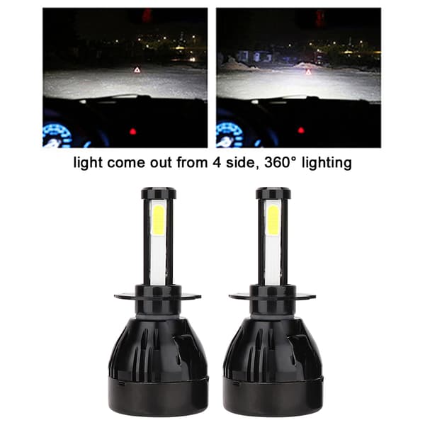 2 kpl H7 80W Super Bright Auton LED-ajovalot Vedenpitävät