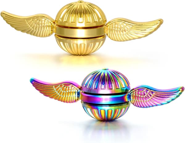 Guld Fidget Spinner Magic Orb Angstlegetøj Stressreducerende Spin Fidgets Håndlejer Tri Spinner Finger Spinners Legetøj Fokus Fidgeting Rastløs
