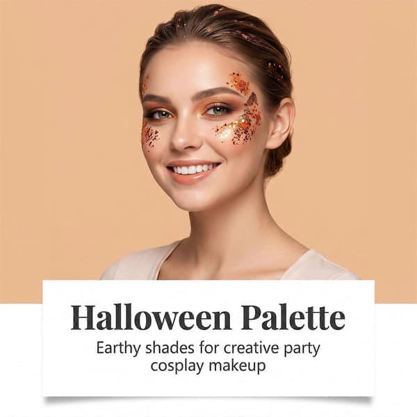 2 st Halloween Glitterstift, Orange, för Ansikte och Kropp, Festsmink