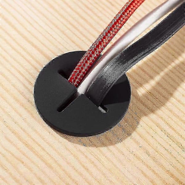 10 st flexibla silikonkabelgenomföringar - kabelhålsskydd Black 20mm
