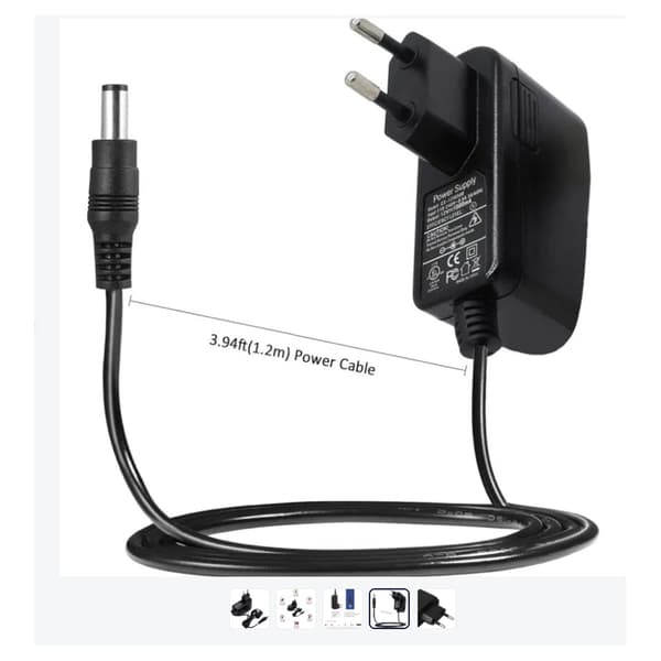 12V 1A DC strömadapter, lämplig för IP/CCTV-säkerhetskameror, Ingång: AC 100V-240V/50 eller 60Hz/0.4A