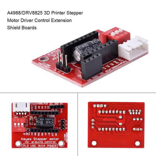 A4988/DRV8825 Stepper Motor Driver Kontrol Udvidelsesskjold til 3D Printer