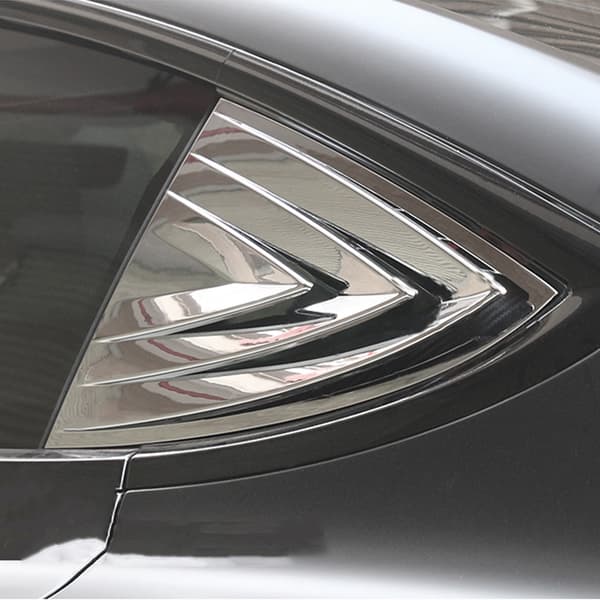2 stk Bakrutelukker Dekorasjon for Tesla Model 3 Elektroforgylling
