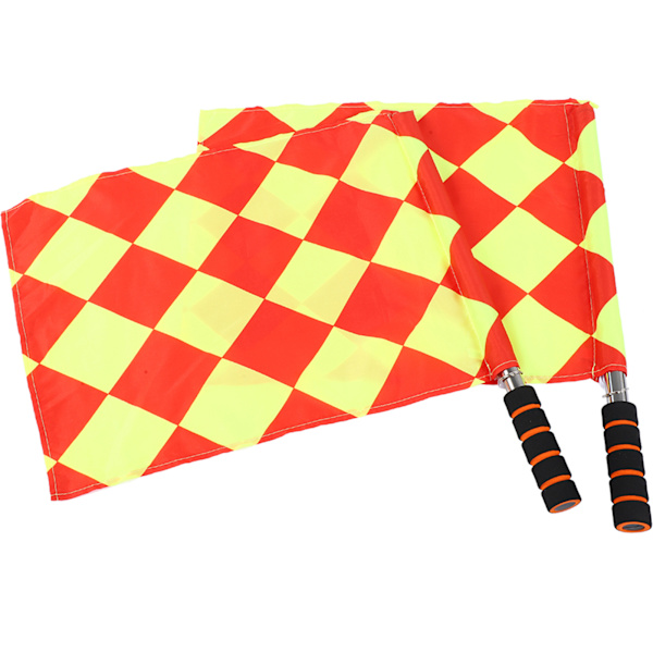 2 stk./pose Fodbold Fodbold Dommer Sport Kamp Linjedommer Flag med Opbevaringspose