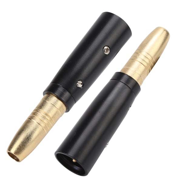 2 kpl Audioadapteri XLR Uros - Naaras Mikrofonikaiutinmuunnin Kullattu Liitin