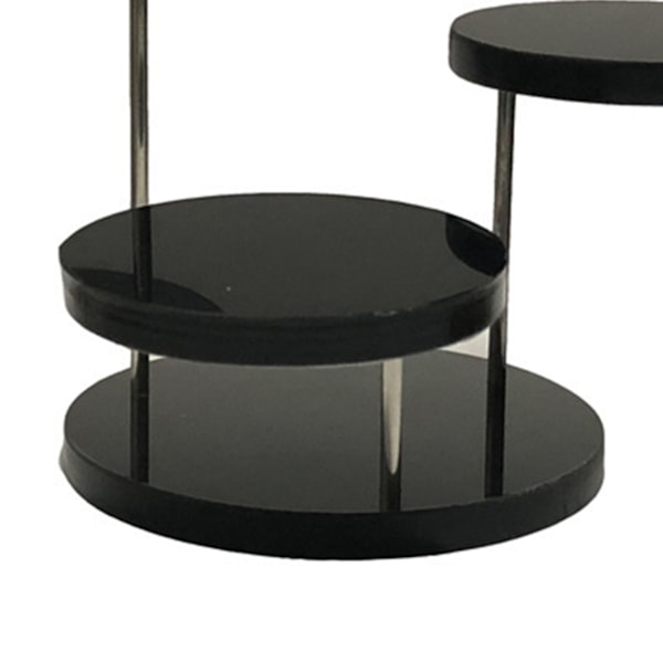 Rund Smykke Display Stand Multi Lag Ring Display Riser Stand Kage Dessert Rack Fest Dekorative Hylder 3 Lag Sort