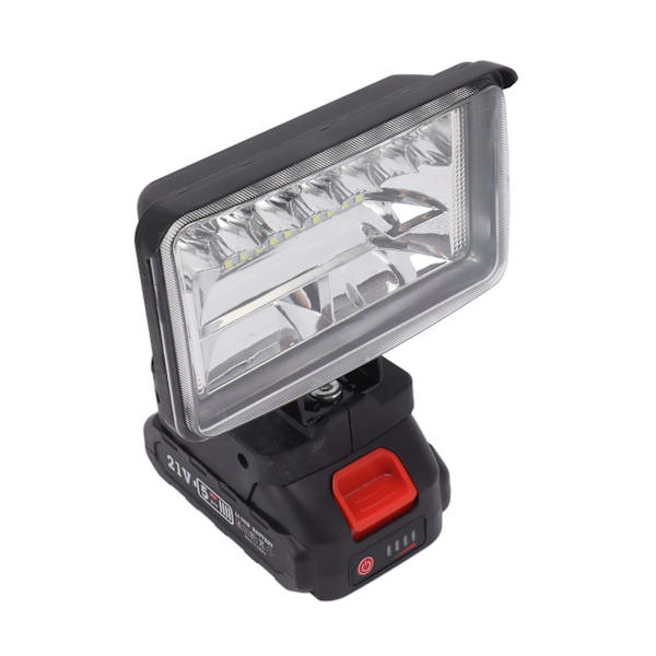LED Arbetslampa Super Stark Brett Område MT-Gränssnitt Roterande Lamphuvud 1500mAh Utomhus LED Strålkastare EU-Kontakt 100‑240V 4 Tum