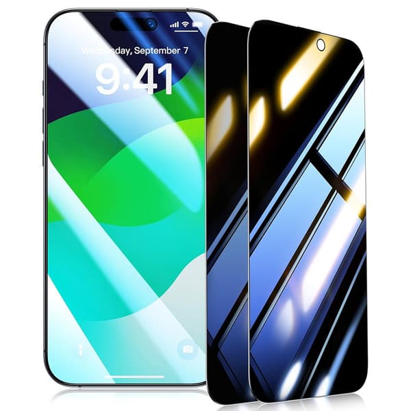 iPhone 16 Plus Privacy Screen Protector 2-pack Svart