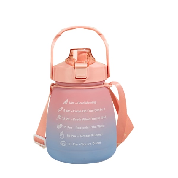 Vannflaske med sugerør for søtt vann til skole/barn/kvinner/jente