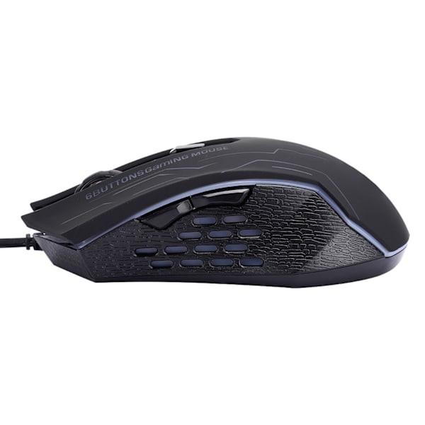 Tyst Gamingmus USB Kabelansluten Skrivbordsdator Laptopmus G6 1.5m 6-läges Justerbar