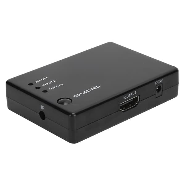 High Definition Multimedia Interface Switch 3 in 1 Ut 1080P Konverter med Fjärrkontroll