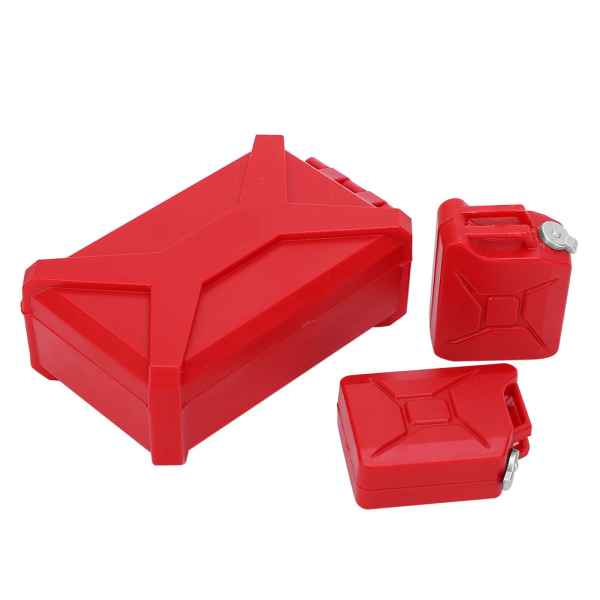 1/10 Mini Simulations Lastbil Værktøjskasse Brændstoftank til Wrangler Jeep RC Simuleret Bil Rød
