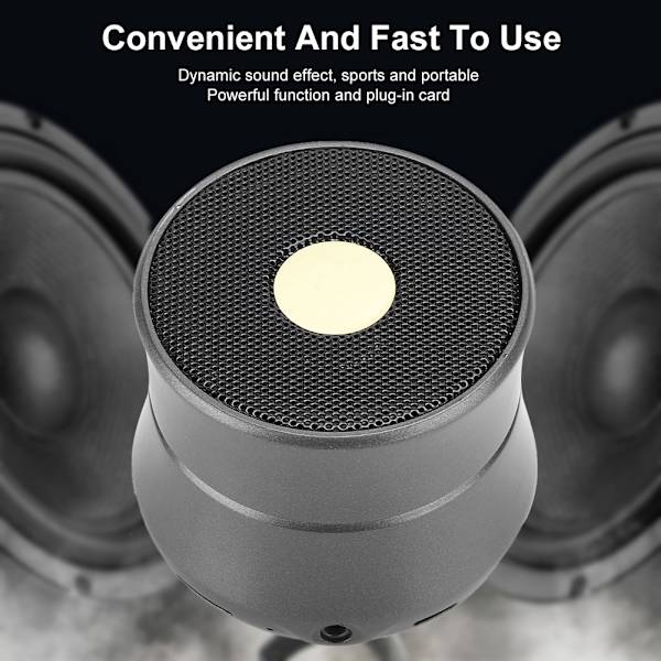 U1 Sinkkiseos Pistoke Kortin Vastaanotto Useita Yhteensopivuustiloja Kannettava Ulkokäyttöön Tarkoitettu Langaton Bluetooth-kaiutin Harmaa