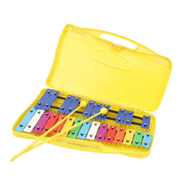 Professionel musikalsk Xylophone 25 Notes Toddler Aluminum Keys Xylophone with Yellow Box