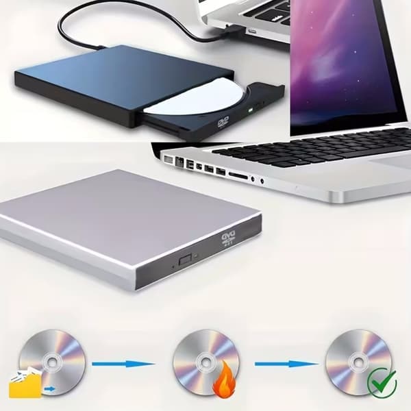 USB 2.0 ekstern DVD-stasjon, bærbar ekstern CD-stasjon, CD-brenner DVD-brenner