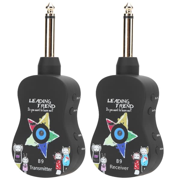 Trådløst guitarsystem Sender Modtager Elektronisk Pickup Reverb Diskant Bas Justering