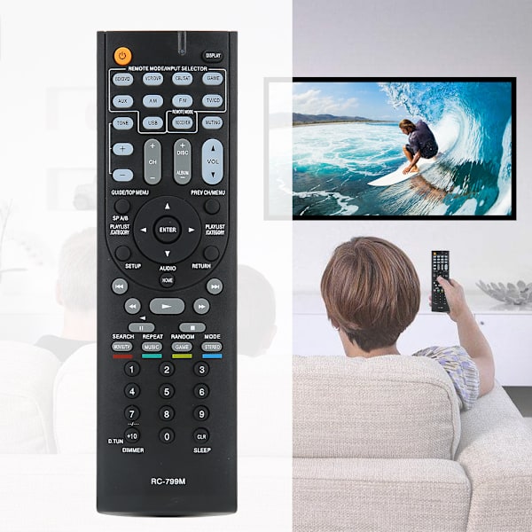 Premium ABS Fjernkontroll Erstatningsdel Passer for Onkyo RC-799M