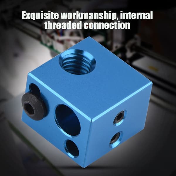 3D-skrivartillbehör Aluminium Värmeblock Värmare Hot End för Makerbot (Blå)