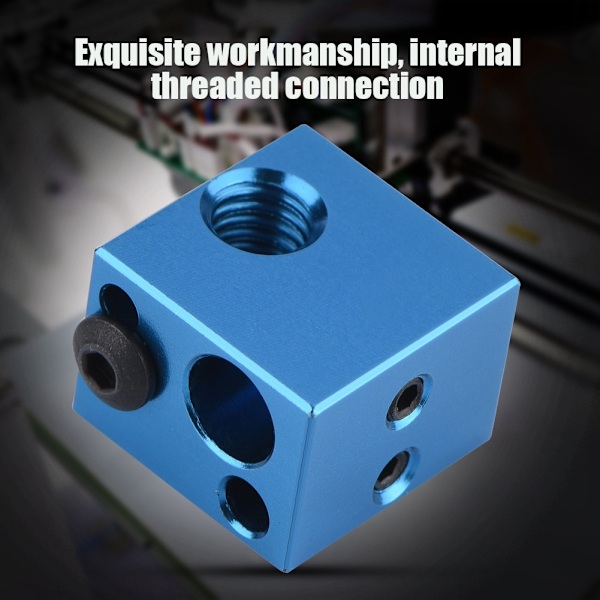 3D-skrivertilbehør Aluminium Varmeblokk Varmeelement Hot End for Makerbot (Blå)