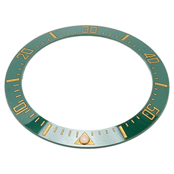 Klocka Bezel Insert 40mm Keramisk Klocka Bezel Ring Reparationsersättningstillbehör för Urmakare Grön Bas Guld Siffra