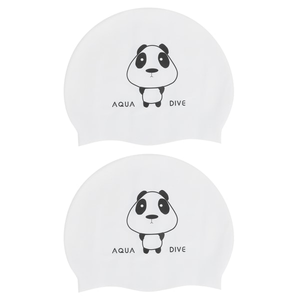 2 kpl Silikoninen Uimahattu Cartoon Cute Universal Tyypillinen Lapsille Naisille Miehille Panda-kuvio