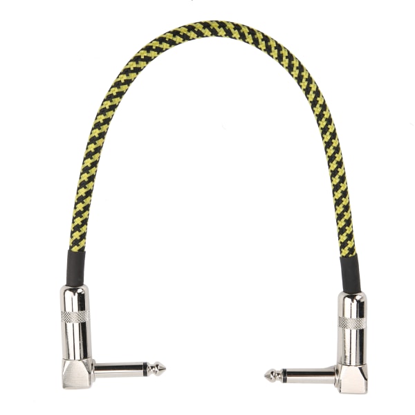 11.8in Instrumentkabel Flätad Kopparskärmad Brusreducering för Liveframträdande Svart Gul