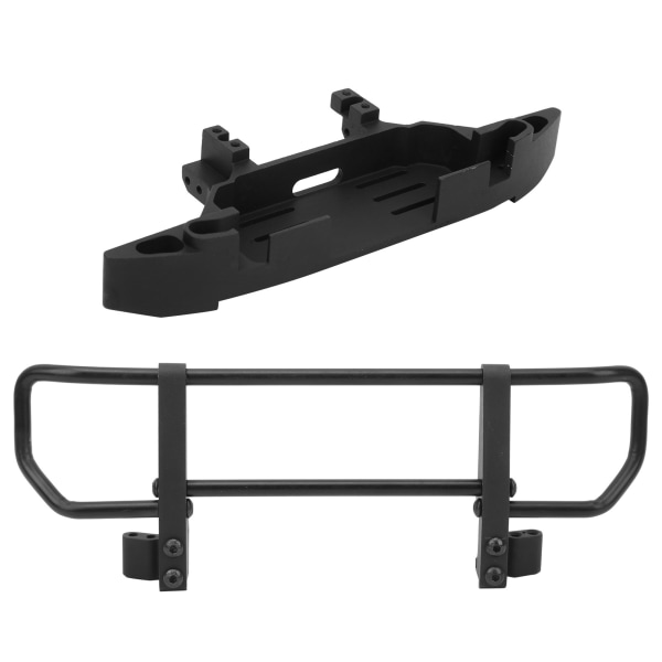 Metallinen etupuskuri ja pohja RC-auton lisävarusteet sopivat TRX4 / TRX6 1/10 RC Crawler -autoihin (musta)