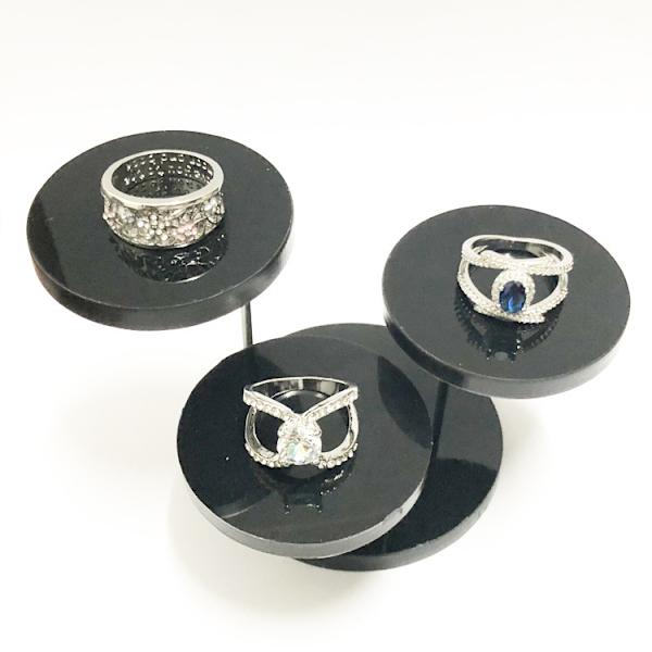Rund Smykke Display Stand Multi Lag Ring Display Riser Stand Kage Dessert Rack Fest Dekorative Hylder 3 Lag Sort