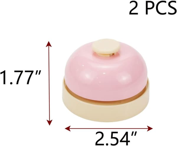 Training Bell for Dogs and Cats - Pink - 2-pack