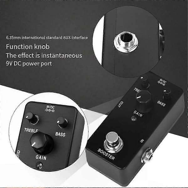 High Gain Boost-gitarpedal med Pure Booster-funksjonalitet, kompatibel med Enhanced PerCompatible-teknologien Blue