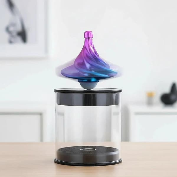 Wind-up Spinning Top Stress Relief Toy - Two-Tone Colorful (Boxed)