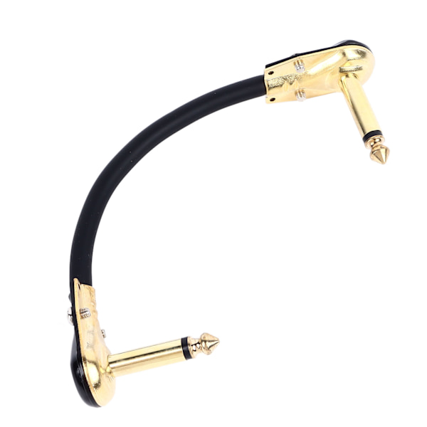 Elektrisk Guitar Effekt Pedal Kabel Fladt Patch Strømforsyning Instrument Tilbehør Guld 15cm / 5.9in